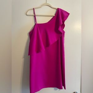 One shoulder fuchsia dress. Only worn a handful of times